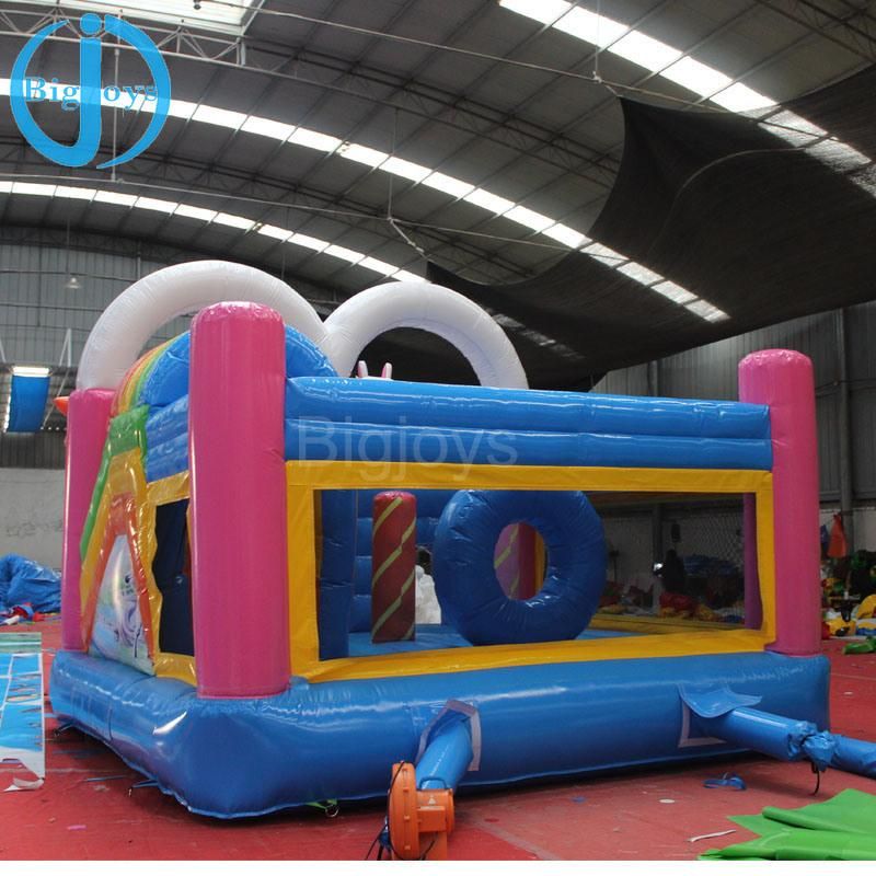 Sky High Inflatable Bouncy Castle with Slide N Obstacles Inside From China Inflatable Manufacturer