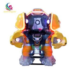 China Amusement Park Battery Powered Robot Rides Kids Electric Walking Robot Game Machine