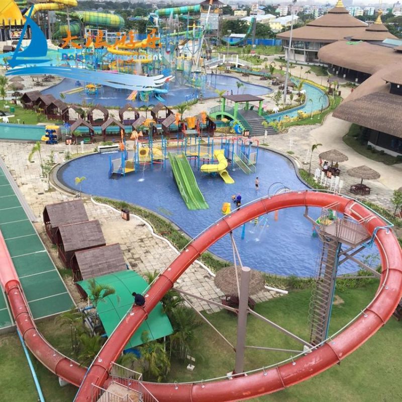 High Speed Fiberglass Water Slide Amusement Park Equipment