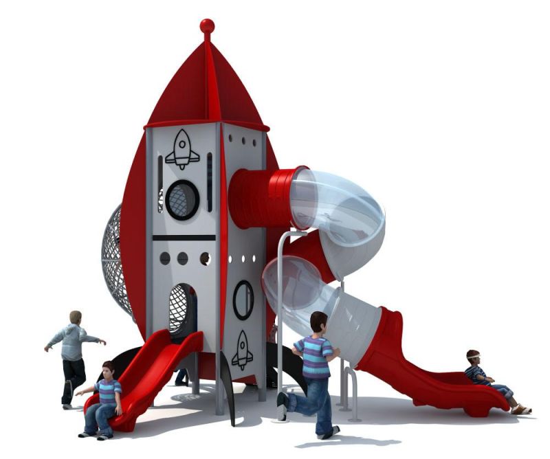 PE Plate Playground Outdoor Amusement Plastic Little Rocket