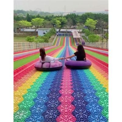 Popular Entertainment Equipment Rainbow Slide for Kids Rainbow Plastic Slide