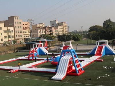 Inflatable Sport Obstacle Game Water Park on Lake
