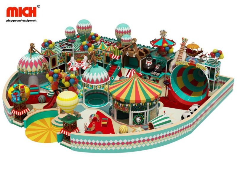 Mich Carnival Themed Top-Rated En1176 Certificated Commercial Giant Kids Indoor Soft Playground