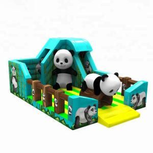 Inflatable Panda Bouncy Castle Slide, Inflatable Amusement Park