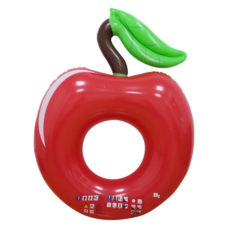 PVC Summer Wter Play Toys Inflatable Eco-Friendly Red Apple Swim Ring for Adult