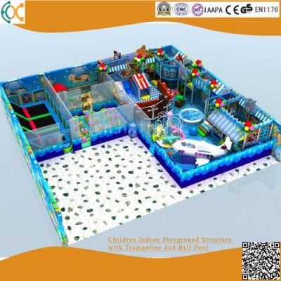 Children Indoor Playground Structure with Trampoline and Ball Pool