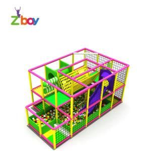 Children Small Indoor Amusement Park Plastic Tube Entertainment Trampoline Equipment with Slide Ball Pool