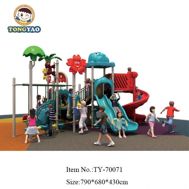 Ceapproved Plastic Steel Tube Slide Outdoor Playground (TY-70191)