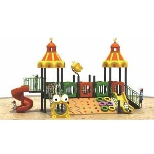 Outdoor Commercial Slide Castle Playground with Climbing Wall (ML-2005902)