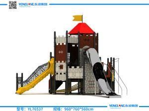 Outdoor Playground Boutique Pixel Fortress Children&prime;s Slide (YL76537)
