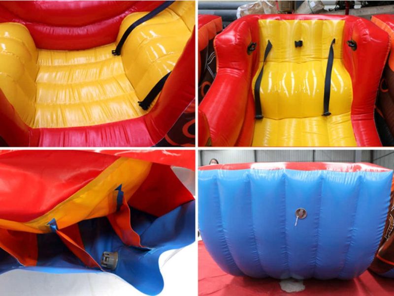 Air Sealed 4 Seats Inflatable Pirate Ship Seesaw Air Bouncer Seesaws Outdoor/Indoor Boat Games Inflatable Viking Seesaw for Kids