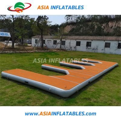 E Shape Inflatable Floating Island Sea Jet Ski Inflatable Floating Dock