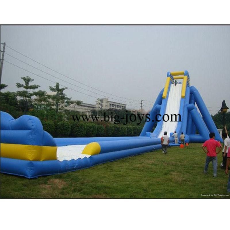 Huge Gray Marble Double Slide Inflatable Water Slide for Adult