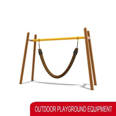 Amusement Park Outdoor Wooden Net Web Swing Play Sets Playground Equipment