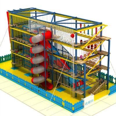 Kids Playground Expansion Adventure Equipment Park Outdoor Slide Climbing Tz17