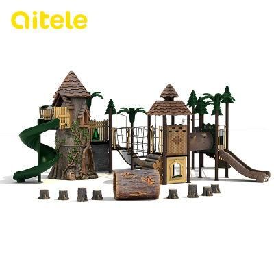 Customized Kids Playground Equipment Adventure Plastic Slide