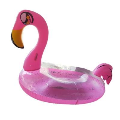 Flamingo Pool Rider with Glitter