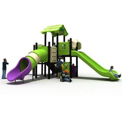 Outdoor Treehouse Playground Backyard Equipment with Slide