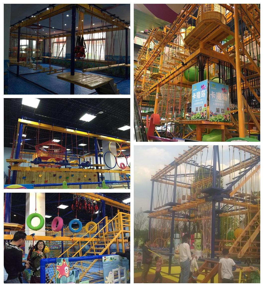 Kids Playground Expansion Adventure Equipment Park Outdoor Climbing Wall Tz15