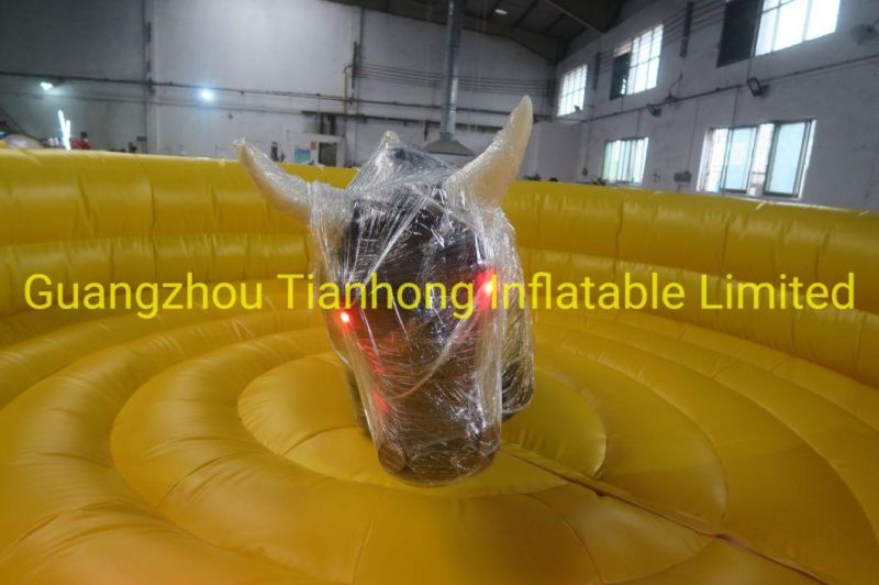 5m Inflatable Mechanical Bull Lighting Eyes Mechanical Rodeo Bull