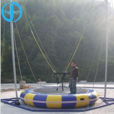 Single Bungee Jumping for Outdoor Children Park, Inflatable UFO Bungee