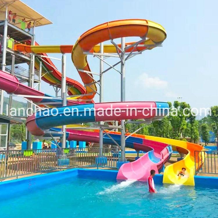 High-Speed Water Slide Spiral Tube Slide for Swimming Pool Park