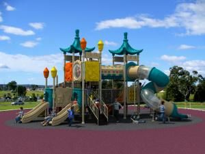 Plastic Material and Outdoor Playground Type Kids Play Equipment Slides (HD16-045A)