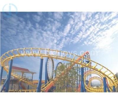 Hot Sale Giant Overlapping Roller Coaster Amusement Park Ride Manufacturer Electric Amusement Park Spinning Roller Coaster