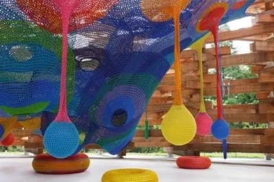 Indoor Rainbow Rope Net Weaving Non-Standard Unpowered Climbing Amusement Park Equipment