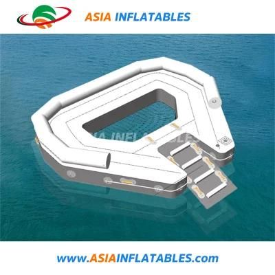Yacht Toys Water Sports Floating Platform, Water Park Resort Inflatable Water Floating Island
