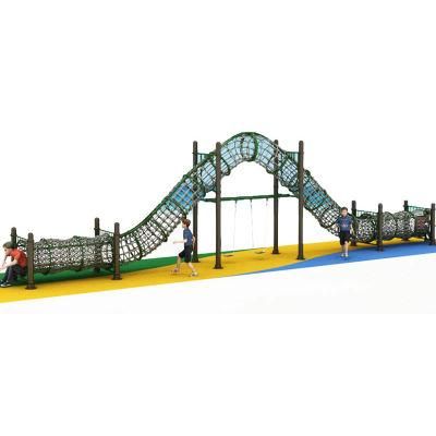 Newest Outdoor Jungle Gym Fitness Tunnel Bridge with Swing Sets Climbing Rope