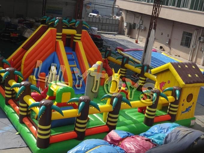 Inflatable Durable Slide Lilytoys Amazing Jungle Inflatable Playground Equipment
