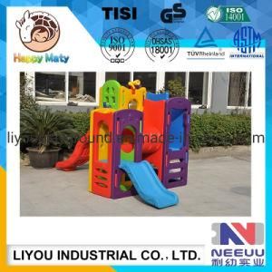 Children Indoor Playground Equipment Combination Double Kids Slide with Basket Stand