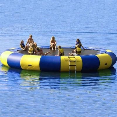 Inflatable Water Park Equipment Floating Trampoline Inflatable Water Jumping Trampoline