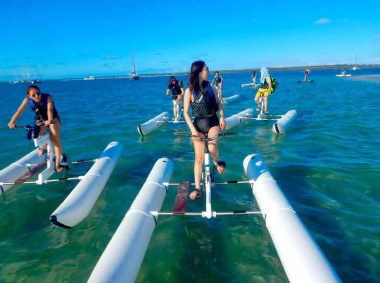 High Quality Wholesale Custom Size Banana Pontoons Tubes Buoy Floating Water Bicycle Bike