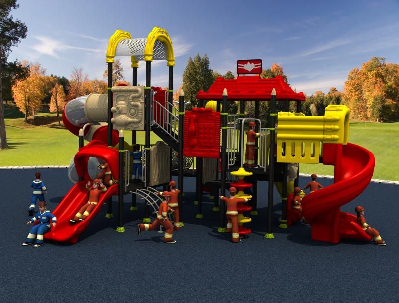 Fire Control Serie Outdoor Playground Children Slide Park Amusement Equipment