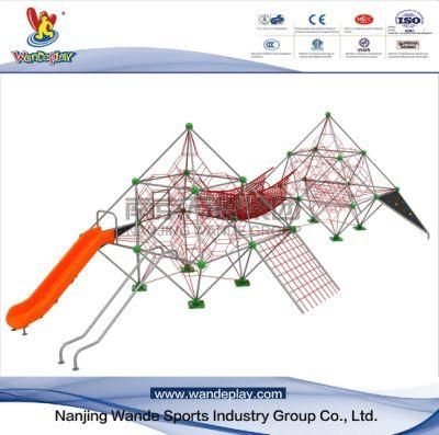 Outdoor Plastic Slides Playground Amusement Park Structure Climbing Rope