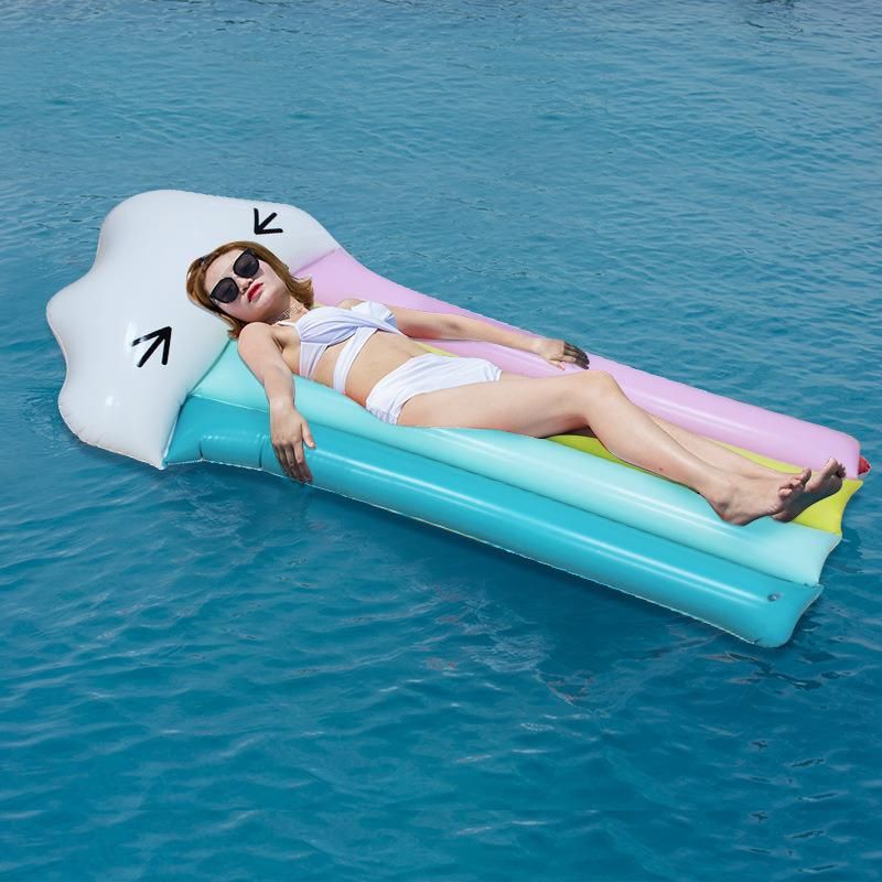 PVC Summer Water Play Equipment Toys Inflatable Eco-Friendly Rainbow Cloud Pool Float