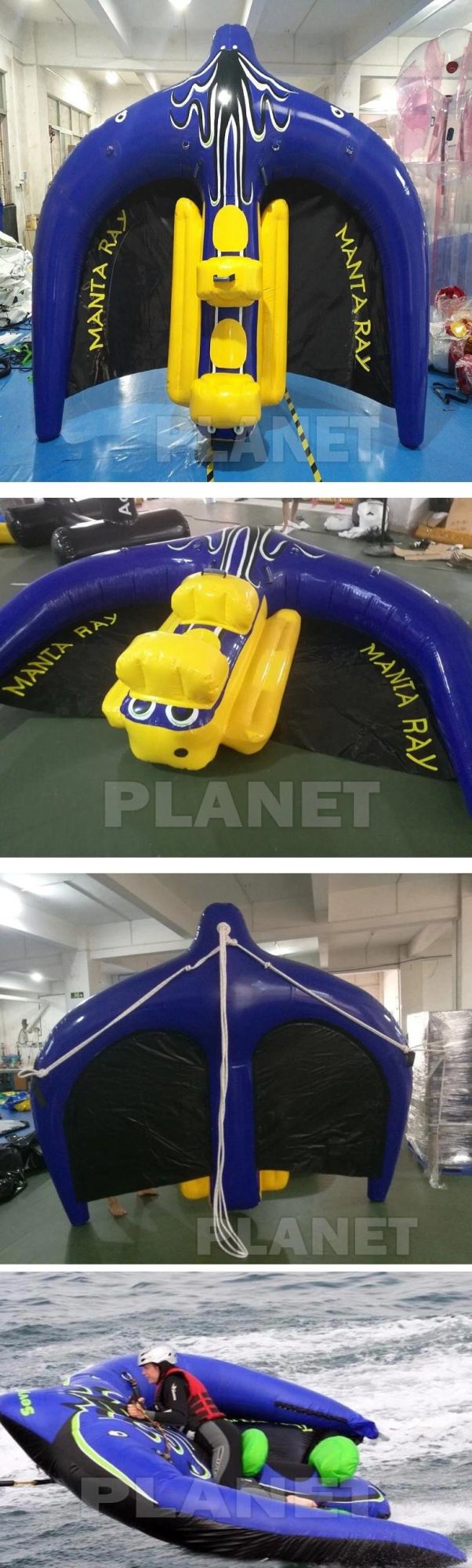 Factory Price 0.9mm PVC Flying Manta Ray Inflatable Towable Fly Fish