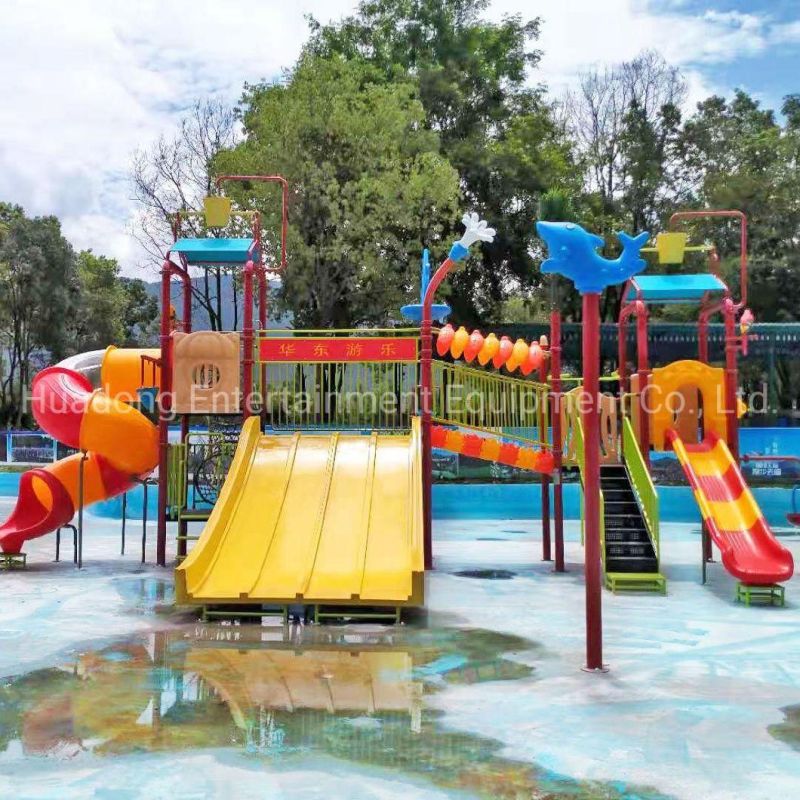 Child Colorful Water Playground Amusement Water Park Splash Pad Toy Customize Outdoor Playground Equipments CE/ASTM/TUV/GS