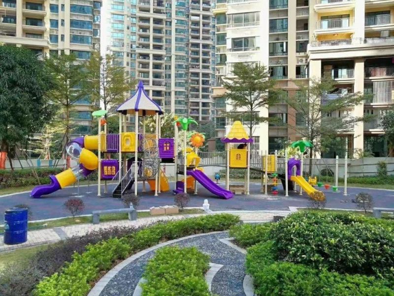 New Kindergarten Kids Outdoor Playground Plastic Slide Amusement Park Equipment