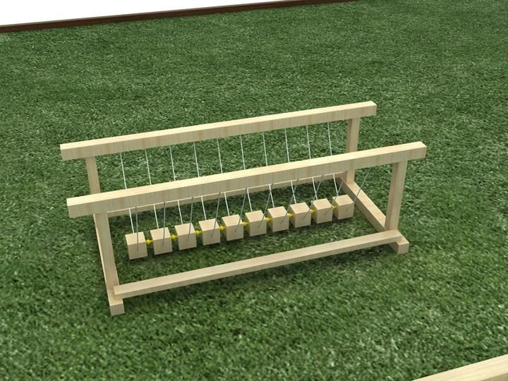 Children Multi Functions Outdoor Garden Wooden Swing Bridge Playground