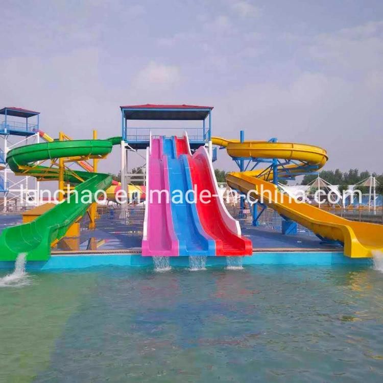 Swimming Pool Racing Water Slide Fiberglass Park Spiral Slide Tube