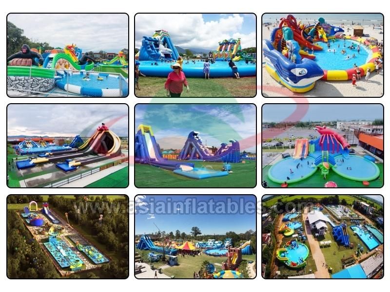 Commercial Grade Durable Inflatable Octopus Water Park with Inflatable Pool and Slide