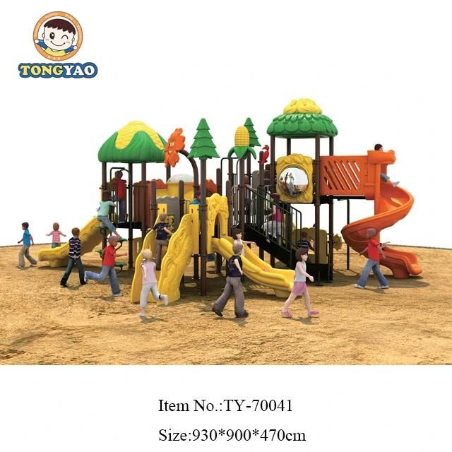 Ceapproved Plastic Steel Tube Slide Outdoor Playground (TY-70191)