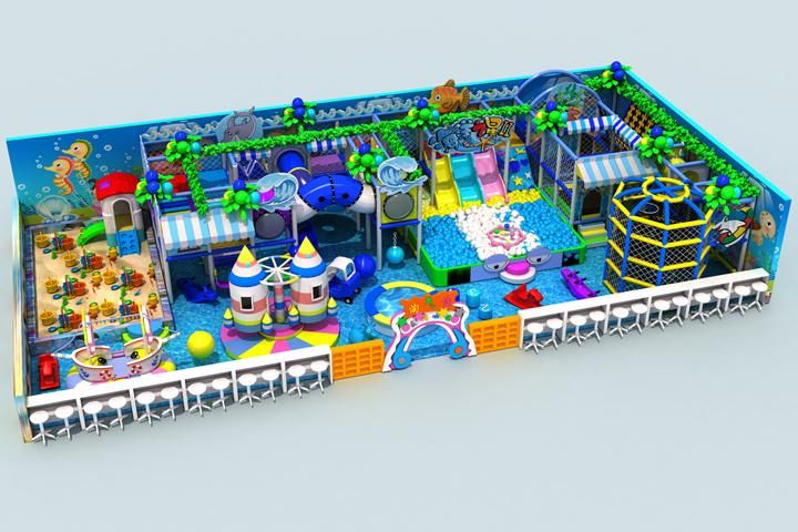 Ocean Theme Play Area Children Soft Indoor Playground for Kids
