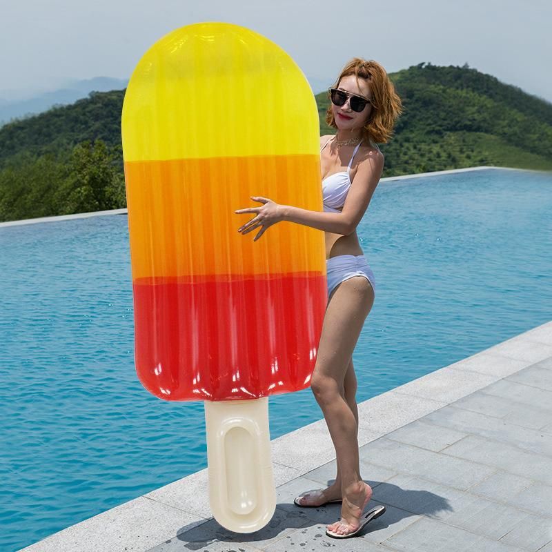 PVC Three-Color Ice Raft Floating Inflatable Popsicle Pool Float for Adult