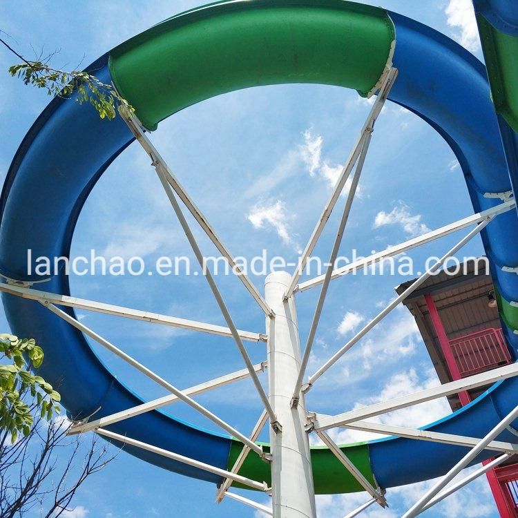 Closed and Open Fiberglass Water Amusement Slide for Aqua Park