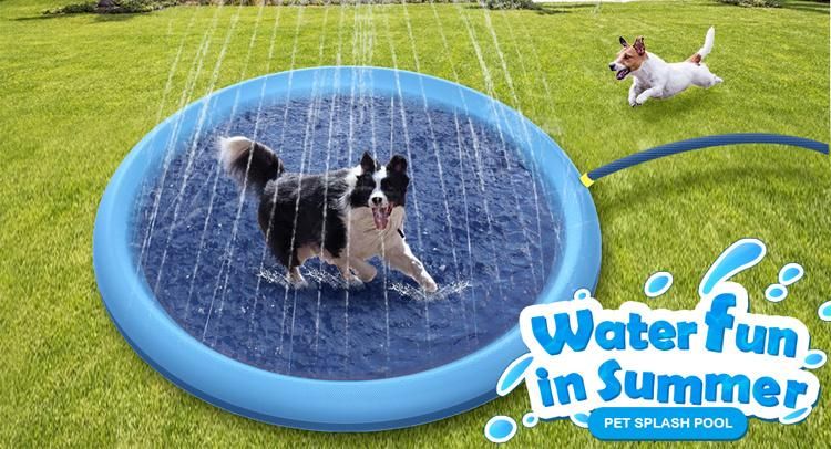 Inflatable Pet Water Play Mat Outdoor Sprinkler Dog Splash Pad