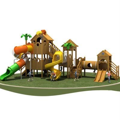 Customized Park Wooden Slide Climbing Outdoor Kids Playground Equipment Ym77